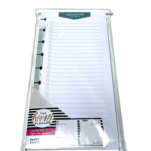 The Happy Planner Paper Refill Ingredients to Buy Shopping List Classic Size